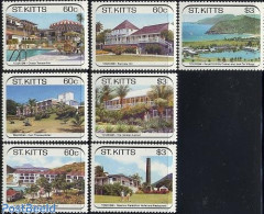 Delcampe - Saint Kitts/Nevis 1988 Tourism 7v, Mint NH, Sport - Various - Golf - Hotels - Tourism - Golf