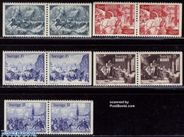 Delcampe - Sweden 1971 Christmas 5 Booklet Pairs, Mint NH, Religion - Christmas - Neufs