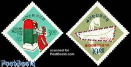 Delcampe - Korea, South 1965 Post 2v, Mint NH, Post - Poste