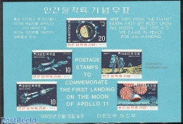 Delcampe - Korea, South 1969 Moonlanding S/s, Mint NH, Transport - Space Exploration - Corée Du Sud