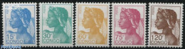 Delcampe - Congo Republic 1991 Definitives 5v, Mint NH, History - Autres & Non Classés