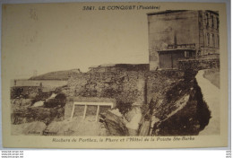 Delcampe - FINISTERE LE CONQUET PHARE ET HOTEL DE LA POINTE SAINTE BARBE - Le Conquet