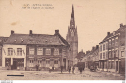 Delcampe - NORD STEENVOORDE RUE DE L EGLISE ET CLOCHER - Steenvoorde