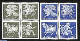 Delcampe - Iceland 1990 Coat Of Arms 8v (2x[+]), Mint NH, History - Nature - Coat Of Arms - Birds Of Prey - Neufs