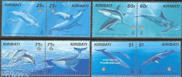 Delcampe - Kiribati 1998 Whales 4x2v [:], Mint NH, Nature - Sea Mammals - Kiribati (1979-...)