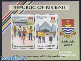 Delcampe - Kiribati 2004 Celebration Games S/s, Mint NH, History - Sport - Coat Of Arms - Sport (other And Mixed) - Kiribati (1979-...)