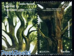Delcampe - Bosnia Herzegovina 2011 Europa, Forests 2v, Booklet Pair, Mint NH, History - Nature - Europa (cept) - Trees & Forests - Rotary, Lions Club