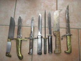 Delcampe - Lot De Couteaux Militaire Ou Autre - Blankwaffen