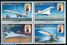 Delcampe - Bahrain 1976 Concorde 4v [+], Mint NH, Transport - Concorde - Aircraft & Aviation - Concorde