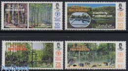 Delcampe - Brunei 1984 Forest Exploration 4v, Mint NH, Nature - Various - Animals (others & Mixed) - Birds - Deer - Monkeys - Tre.. - Rotary, Lions Club