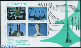 Delcampe - Brazil 1990 Lubrapex S/s, Mint NH, Art - Sculpture - Neufs