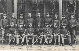 Delcampe - Ecole De Gendarmerie - Élèves Officiers - 1908 - Polizei - Gendarmerie