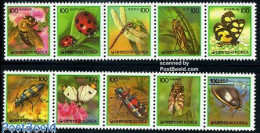 Delcampe - Korea, South 1991 Insects 2x5v [::::], Mint NH, Nature - Butterflies - Insects - Corée Du Sud