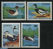 Delcampe - Congo Republic 1991 Ducks 4v, Mint NH, Nature - Birds - Ducks - Autres & Non Classés