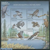 Delcampe - Angola 2000 Birds 6v M/s, Falcao Falc, Mint NH, Nature - Birds - Owls - Angola