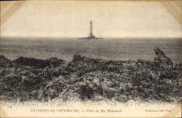 Delcampe - CPA Environs De Cherbourg Phare Du Raz Blanchard - Phares