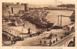 Delcampe - B REST Le Chateau Eet Les Contre Torpilleurs Vus Du Pont National 3(scan Recto-verso) MA1016 - Brest