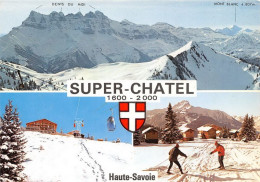 Delcampe - CHATEL SUPER CHATEL Et Son Splendide Panorama Sur Les Dents Du Midi Et Le Mont Blanc 4(scan Recto-verso) MA1055 - Châtel