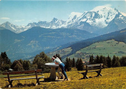 Delcampe - COMBLOUX De 1000 A 1760m Panorama Sur La Chaine Du Mont Blanc Depuis La Table D Orientation 26(scan Recto-verso) MA1055 - Combloux