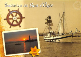 Delcampe - LE GRAU D AGDE Station Balneaire De La Mediterranee Coucher De Soleil Sur Le Phare 12(scan Recto-verso) MA1041 - Agde