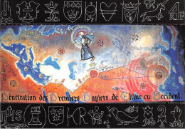 Delcampe - MUSEE Historique Du Papier Moulin Richard De BAS AMBERT Grande Fresque De La Penetration 23(scan Recto-verso) MA1077 - Ambert