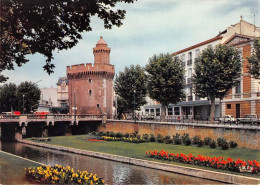 Delcampe - PERPIGNAN Le Castillet XIVe Siecle Et Les Quais Fleuris De La Basse 7(scan Recto-verso) MA1073 - Perpignan