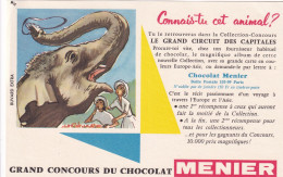 Delcampe - BUV-0378 Advertising Blotter – Menier – Do You Know This Animal? – Elephant - Accumulators