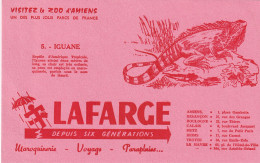 Delcampe - BUV-0315 French Advertising Blotter – Lafarge – Amiens Zoo – No. 5 Iguana - Accumulators