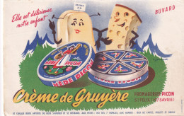 Delcampe - BUV-0300 Advertising Blotter – Crème De Gruyère – Processed Gruyère Cheese - Dairy