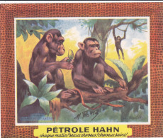Delcampe - BUV-0159 French Advertising Blotter – Pétrole Hahn – Animal Series – Primates - Accumulators