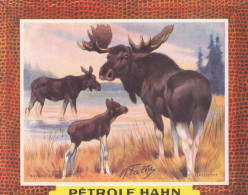 Delcampe - BUV-0158 French Advertising Blotter – Pétrole Hahn – Animal Series – Moose - Accumulators