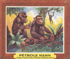 Delcampe - BUV-0141 French Advertising Blotter – Pétrole Hahn – Animal Series – Primates - Accumulators