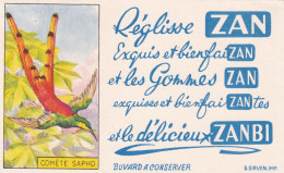 Delcampe - BUV-0009 French Advertising Blotter – ZAN / ZANBI – Birds – Sappho Comet - Accumulators