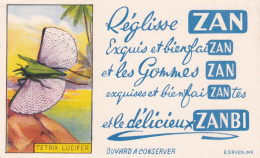 Delcampe - BUV-0010 French Advertising Blotter – ZAN / ZANBI – Birds – Lucifer Sheartail - Accumulators