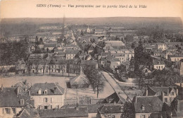Delcampe - SENS Vue Perspective Sur La Partie Nord De La Ville 3(scan Recto-verso) MA1088 - Sens