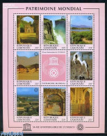 Delcampe - Gabon 1997 50 Years UNESCO 8v M/s, Mint NH, History - Nature - Religion - Unesco - World Heritage - Water, Dams & Fall.. - Nuovi