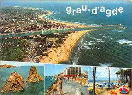 Delcampe - GRAU D AGDE Les Rochers Des Freres Jumeaux La Promenade 1(scan Recto-verso) MA1085 - Agde