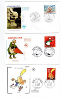 Delcampe - SN/ FRANCE : 5 Ev 1er Jour : Aix En Provence - Bécassine - Fête Du Timbre - Einstein - Tocqueville - 2000-2009