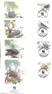 Delcampe - Tokelau Islands 1995 WWF, Pacific Pigeons 4v, First Day Cover, Nature - Birds - World Wildlife Fund (WWF) - Pigeons - Tokelau