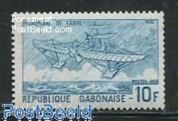Delcampe - Gabon 1973 Aviation 1v, Blue, Mint NH, Transport - Aircraft & Aviation - Nuovi