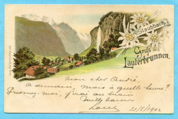 Delcampe - Gruss Aus Lauterbrunnen 1902 - Staubbach - Lauterbrunnen