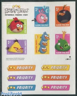 Delcampe - Finland 2013 Angry Birds 6v M/s S-a, Mint NH, Art - Comics (except Disney) - Neufs