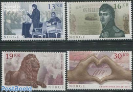 Delcampe - Norway 2014 200 Years Constitution 4v, Mint NH, Nature - Various - Cat Family - Justice - Ungebraucht