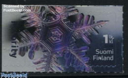 Delcampe - Finland 2016 Ice Crystal 1v S-a (with Priority Tab), Mint NH, Various - Holograms - Neufs