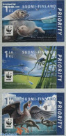 Delcampe - Finland 2016 WWF 3v S-a, Mint NH, Nature - Birds - Ducks - Insects - Sea Mammals - World Wildlife Fund (WWF) - Neufs