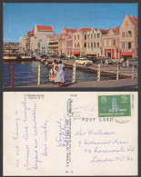 Delcampe - Curacao Aruba 15c 1959 Postcard Handelskade N.A. Netherlands Antilles Street Car - Curaçao