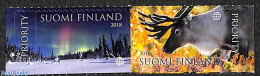 Delcampe - Finland 2018 Northern Light, Elk 2v S-a, Mint NH, Nature - Animals (others & Mixed) - Neufs