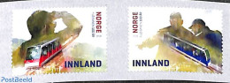 Delcampe - Norway 2018 Floibanen Funicular Centenary 2v S-a, Mint NH, Transport - Railways - Ungebraucht