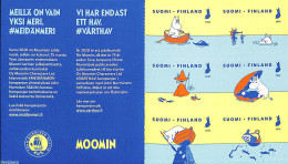 Delcampe - Finland 2020 Moomins 6v S-a In Booklet, Mint NH, Transport - Stamp Booklets - Ships And Boats - Art - Comics (except D.. - Neufs
