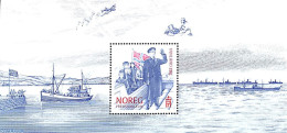 Delcampe - Norway 2020 75 Years Peace S/s, Mint NH, History - Transport - Kings & Queens (Royalty) - World War II - Ships And Boats - Ungebraucht